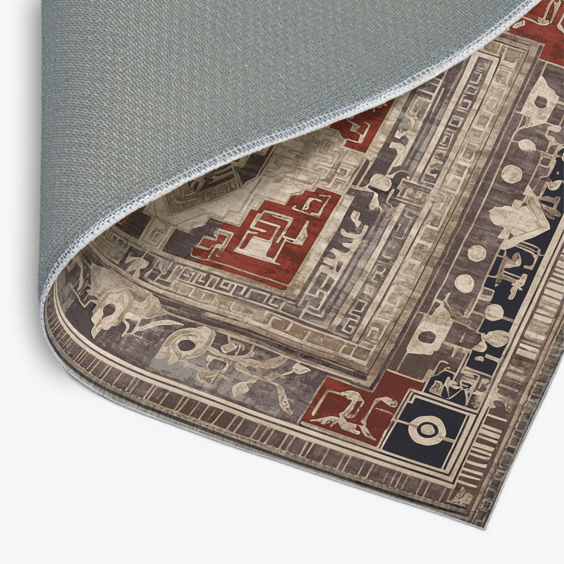 Tapis intérieur et extérieur Troie Tribute, Rectangle 5 pi x 7 pi