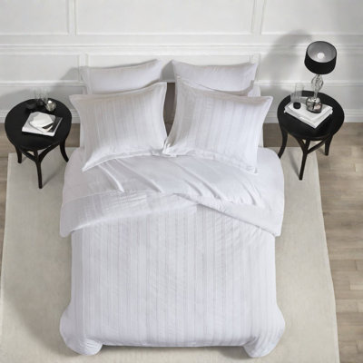 Ensembles de literie pour grand lit doux, maison de chambre à coucher moderne à rayures en polyester