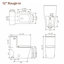 Toilette allongée une pièce avec toilette encastrée à haut rendement pour un montage au sol peu encombrant (siège à fermeture en douceur inclus)