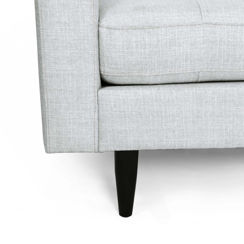 Cudahy 82.7" Tufted Sofa, Upholstered 3-Seater Sofa, Light Gray Fabric
