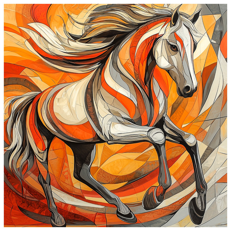 Rideaux abstraites à motif de chevaux de course abstraits, voilages et rideaux occultants - 1 panneau, Blocage