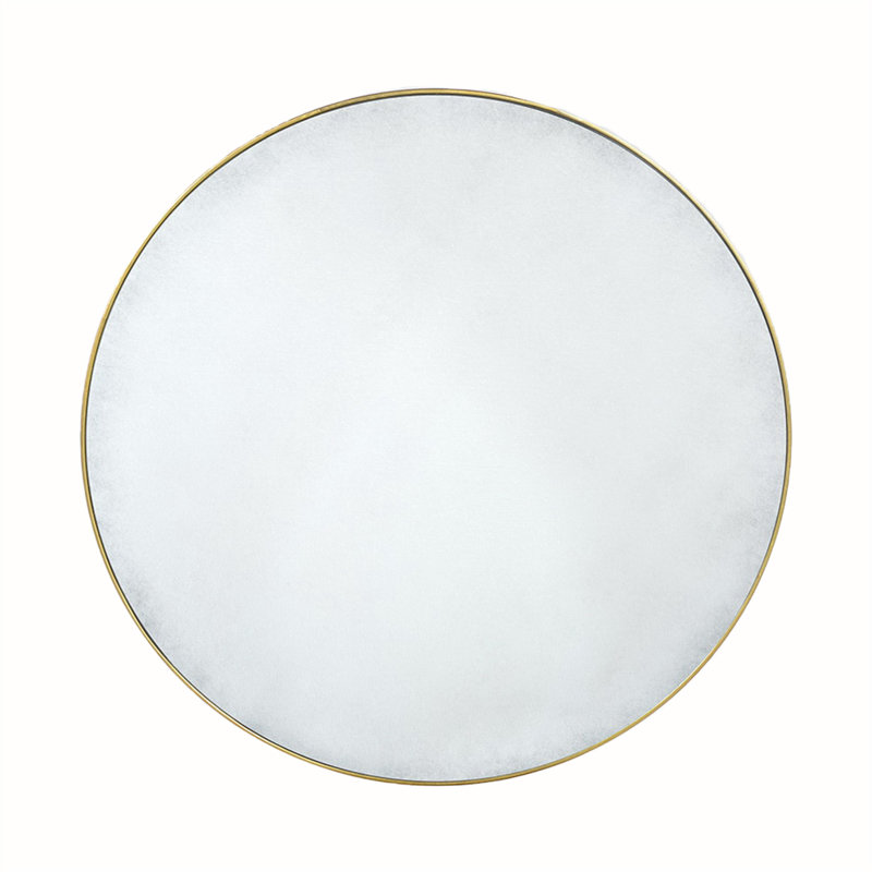 Raleigh Round Aluminum Mirror, Gold
