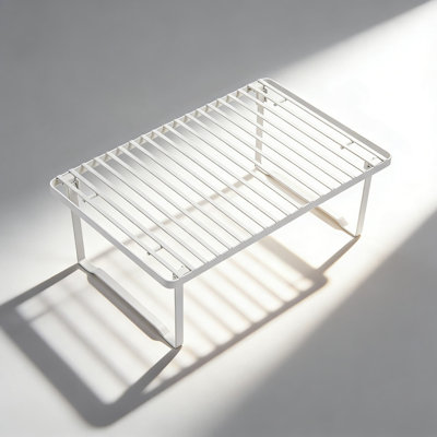 Ensemble de 2 tablettes de rangement empilables en fil de métal pour l'organisation d'armoires de cuisine et de garde-manger, tablettes peu encombrantes pour plats, tasses, épices et plus