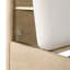 Lit tête de lit tapissier avec ports de charge USB tablettes intégrées pied de lit meubles de chambre à coucher 1pc-2082531201