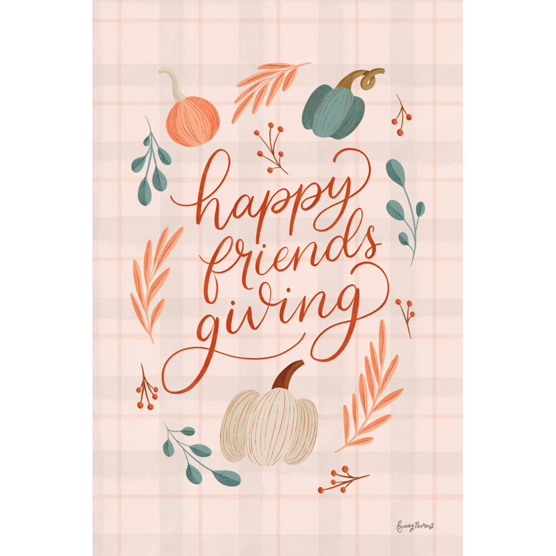 «Friendsgiving II» par Becky Thorns - reproduction, H 18 po x l 12 po, Toile tendue