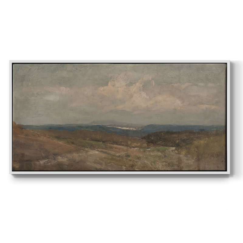 Paysage, série DC DC-XXV, toile tendue avec châssis, prête à être accrochée, H 21 po x l 41 po, Blanc