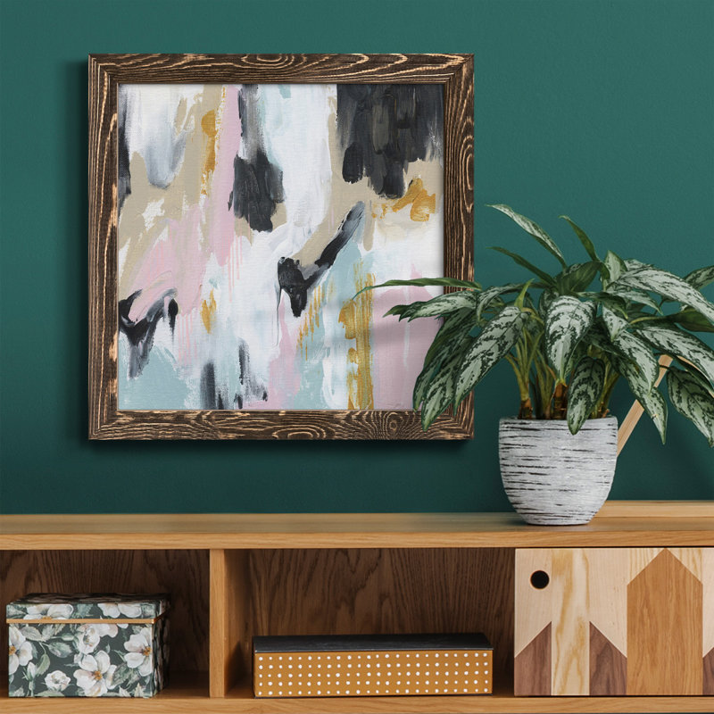Rustic Arrangement - Peinture sur toile encadrée, H 20 po x l 20 po x P 1,5 po, Cadre noyer