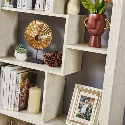 Bibliothèque ouverte en bois à combinaison libre, armoire de rangement multi-espaces, bibliothèque autoportante facile à assembler avec sangles anti-basculement, organisateur de rangement classifié pour le salon, la chambre et le bureau à domicile