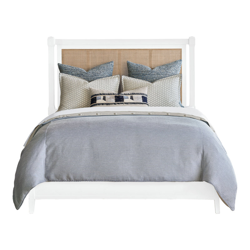 Ensemble de housse de couette en mélange de polyester bleu / blanc Beau, Housse de couette très grand + 5 taies décorativ
