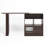 Walnut Modern Bar Cabinet With 6 Storage Boxes And A Rotating Condiment Stand Shelf Cabinet, Walnut, Spaces 2 Glass Doorways