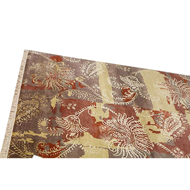 Damask Area Rug in Red