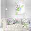 Magnifique aquarelle de croquis floraux - Coussin décoratif imprimé floral