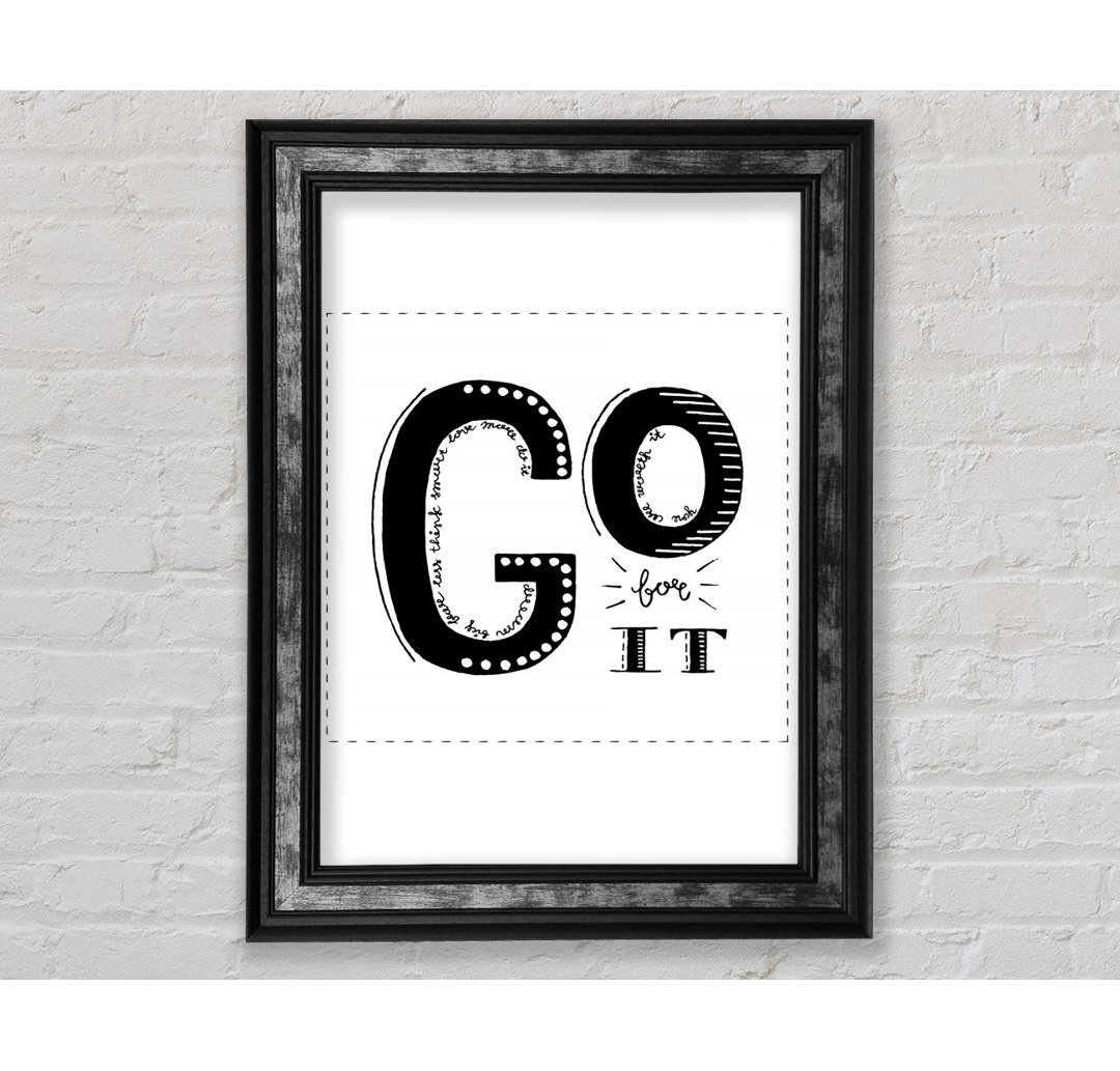 Go For It - Single Picture Frame Typography