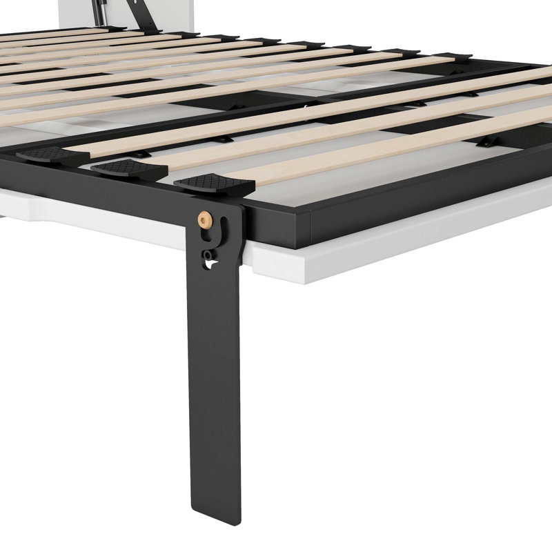 Lit escamotable avec casiers et armoires escamotables, Double