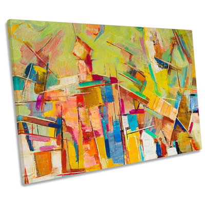 Abstract Multi Coloured - Wrapped Canvas Painting