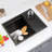 21.6'' L Drop-In Stainless Steel Kitchen Sink with Glass Douche