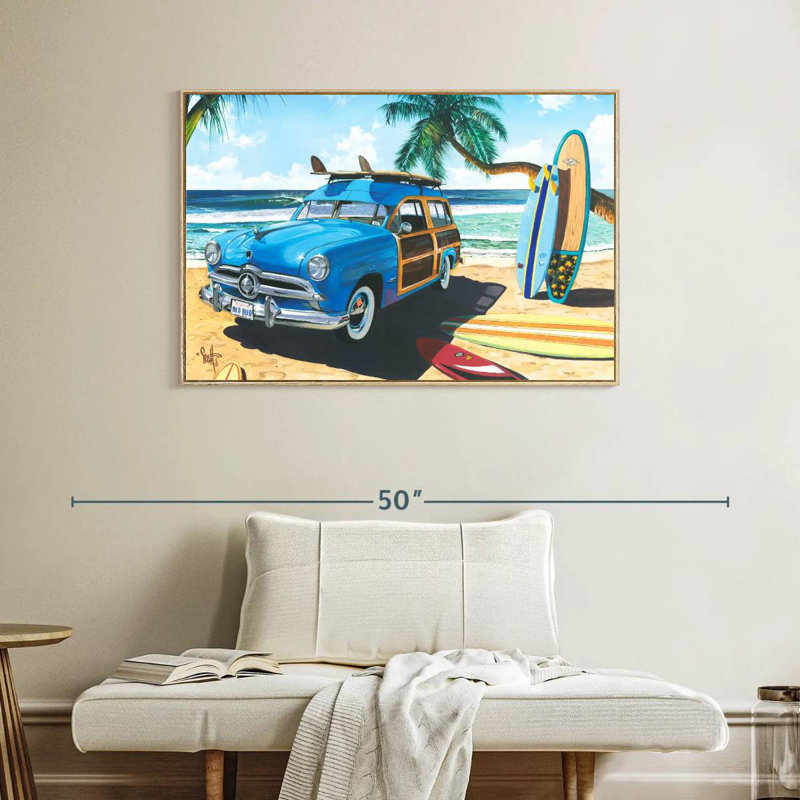 Amis tropicaux tropicaux, Cadre flottant en bois naturel, 40 po x 27 po