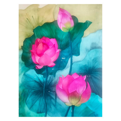 Bliss In The Pond | Aquarelle sur toile | Par Swati Tripathi