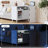 41"-79" Cloud Wave Extendable Sofa Bar Table Cabinet Behind Couch Pub Table with LED