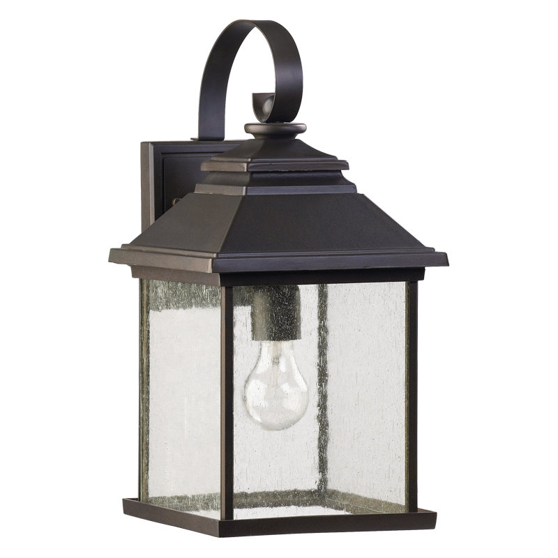 Aluminum Wall Light, Bronze, 18" H x 9" W x 10" D