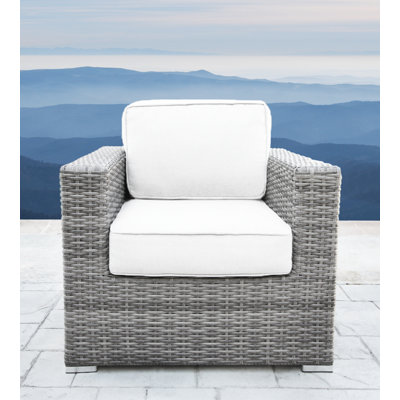 Chaise de terrasse avec coussins Melanie