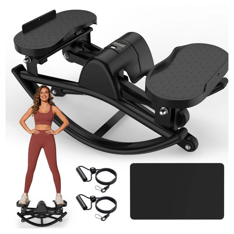 Machine pas à pas latérale noire pour le cardio et les jambes