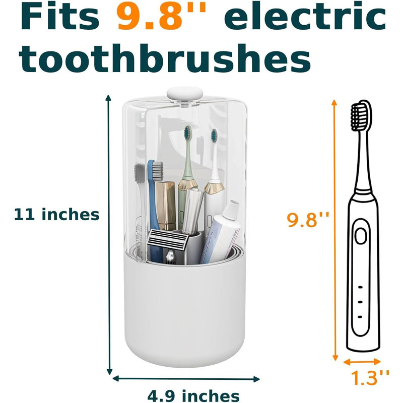 Boîte de rangement pour dentifrice et brosse à dents 360 degrés à 4 compartiments
