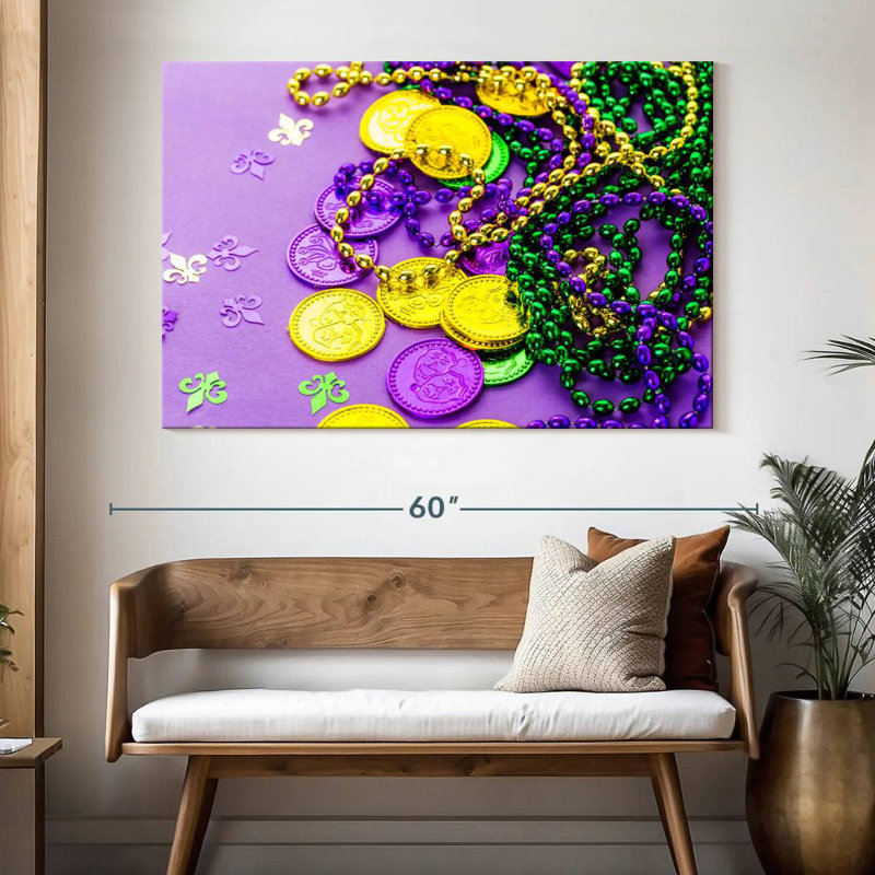 Ornements Lelend Mardi Gras, H 34 po x l 51 po