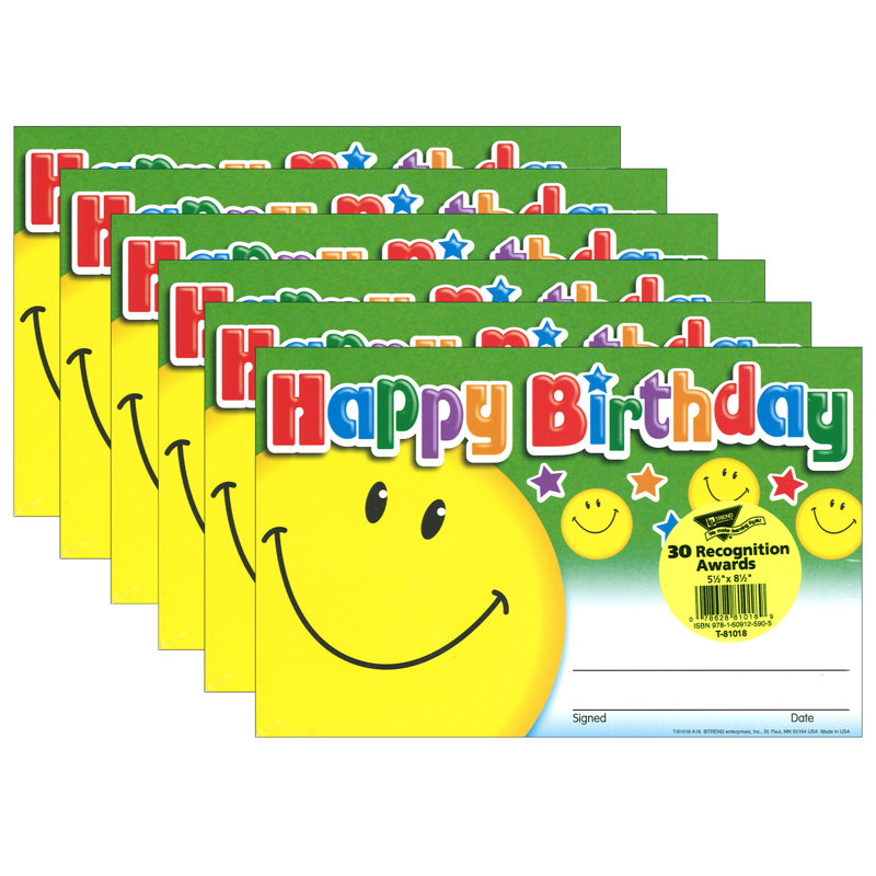Joyeux anniversaire, prix de reconnaissance du sourire