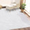 Tapis de couloir moelleux - 350 g / m² en fausse laine d'agneau, lavable à la machine, antidérapant, motif de nage moderne pour le vestibule, cuisine (noir et blanc)