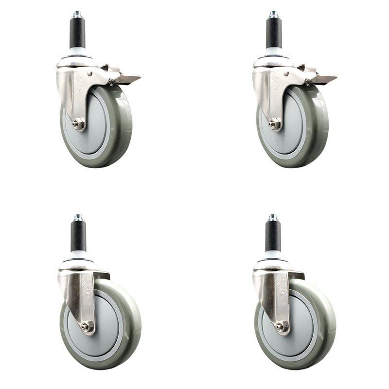 Swivel Stem Caster, 3.5" H x 3.5" W