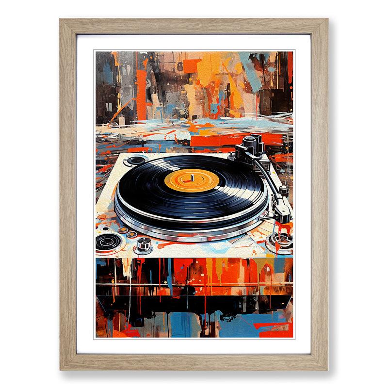 Record Player Informel - Framed Print