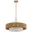 Lustre suspendu cylindrique à 6 lumières en laiton naturel à intensité variable-1633834702