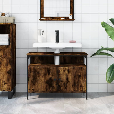 Burslem Bathroom Sink Cabinet 80x30x60 cm Engineered Wood