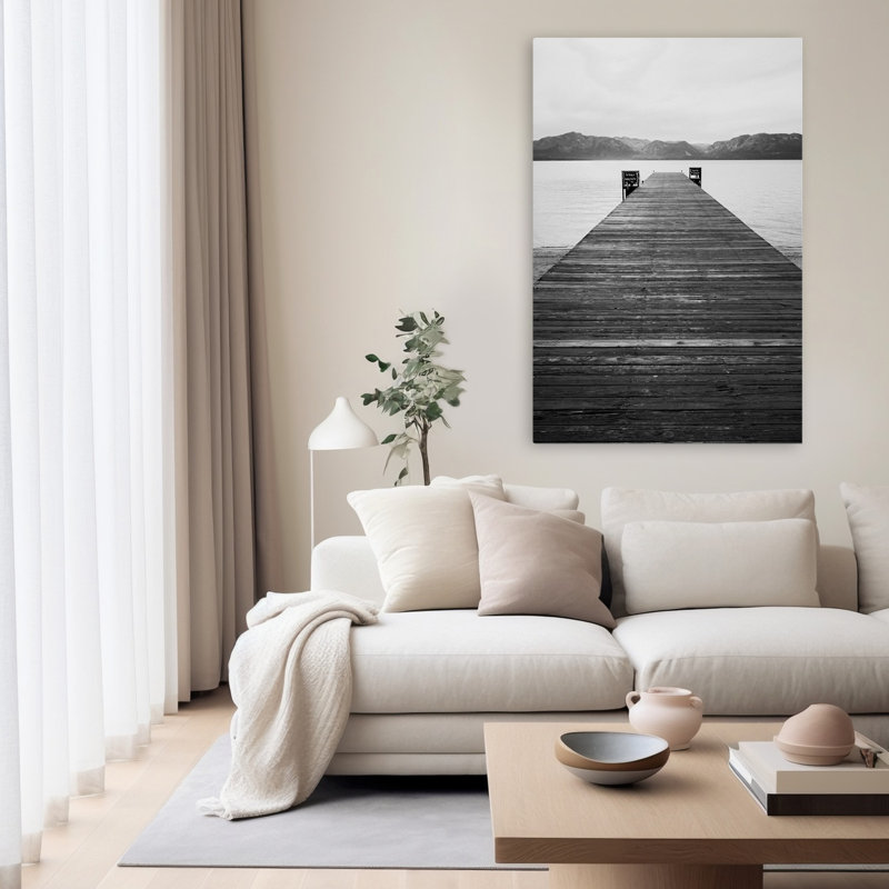 Tranquility Cove - Photographie de paysage, art de la jetée blanche, H 60 po x l 40 po