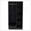 Armoire 71H "avec 1 tiroir et 4 tablettes ouvertes à 2 niveaux, 2 portes, noir-1675620065