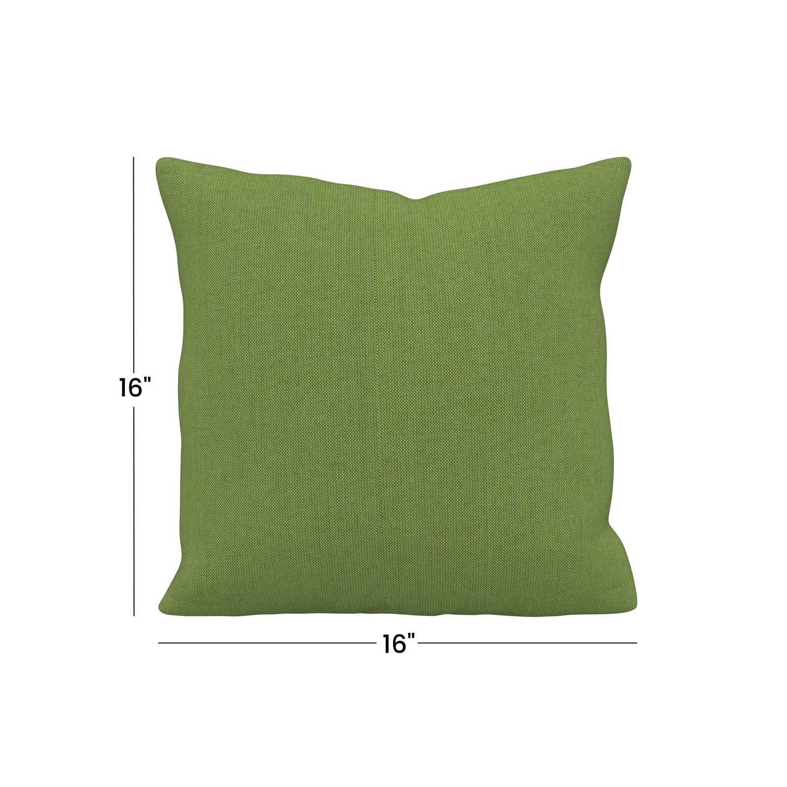 Sunbrella® Throw Pillow, Square 16", Spectrum Cilantro Sunbrella® Plainweave