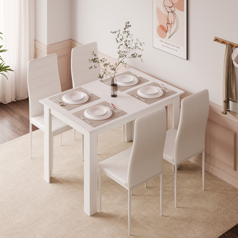 4 - Person Dining Set, White