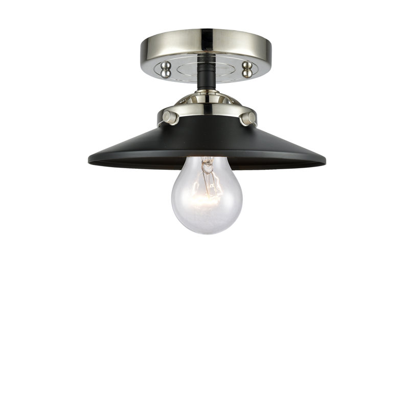 Plafonnier semi-encastré 8 lumières Gault, DEL, Noir mat, Nickel poli noir