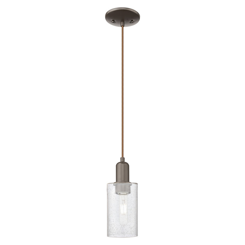 Arcadia - Alyssha - Mini-luminaire suspendu à cordon 4 lumières 1 po, Bronze frotté à l'huile, Grainé