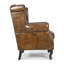 Genuine Leather Upholstered Armchair in Brown