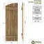 Volets de planche-n-lattes jointes avec plateau elliptique Americraft (2 lattes) (par paire)-80169335-80169357-80169389