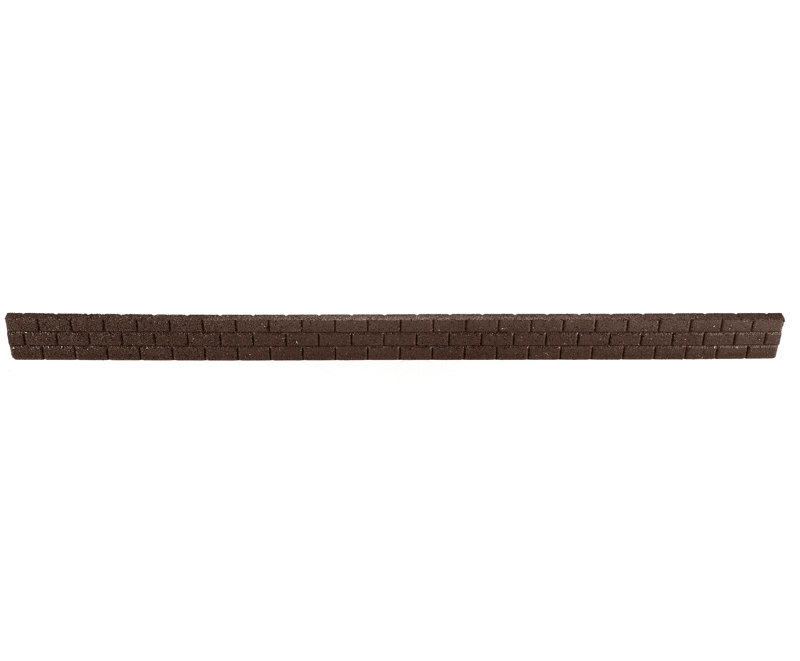 4 ft. Brickface Rubber Landscape Lawn Edging, Brown
