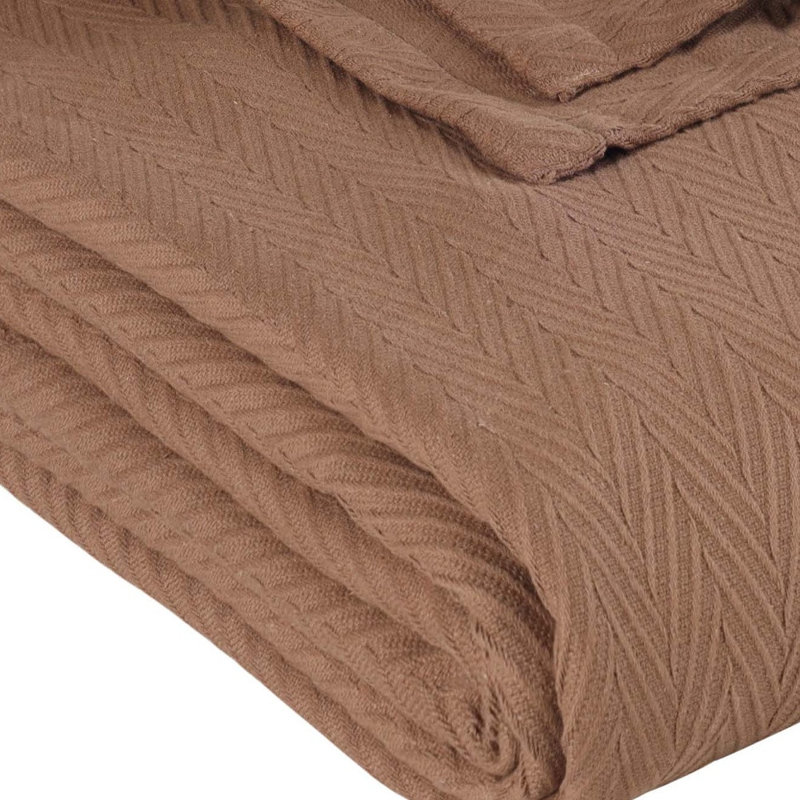 Couverture simple en coton taupe