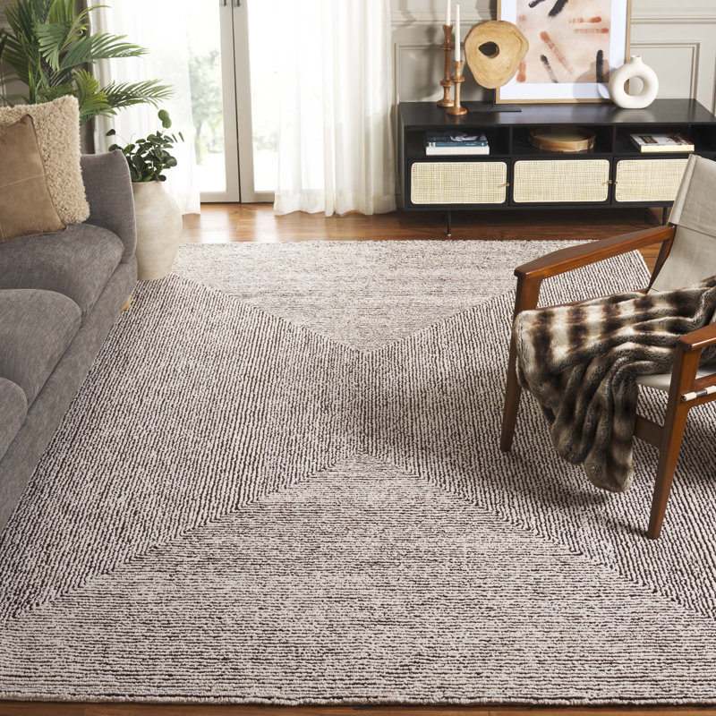 Luder Abstract Hand Tufted Performance Rug, Rectangle 8' x 10'