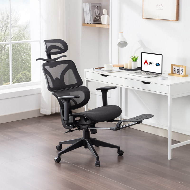 Makiyah Office Chair with Retractable Footrest
