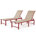 Coussin beige / structure rouge
