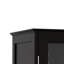 Buffet noir avec compartiment et tablettes réglables, pour le salon, la salle à manger - peint à base d'eau, mécanisme de coulissement fluide, armoire à tiroirs minimaliste, tiroir double-1698119916
