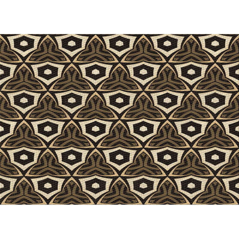 Tapis brun tissé à la machine, Rectangle 6 pi x 9 pi