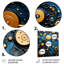 Bleu et jaune, formes abstraites, Freedom S Dream - formes abstraites, art mural en métal-101154769